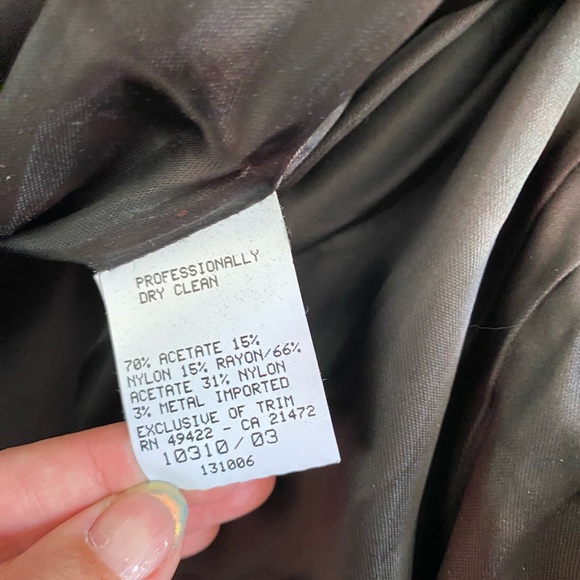 ❌SOLD❌VINTAGE 80’S SCOTT MCCLINTOCK BLACK VELVET BROCADE DRESS OFF SHOULDER - Picture 10 of 10